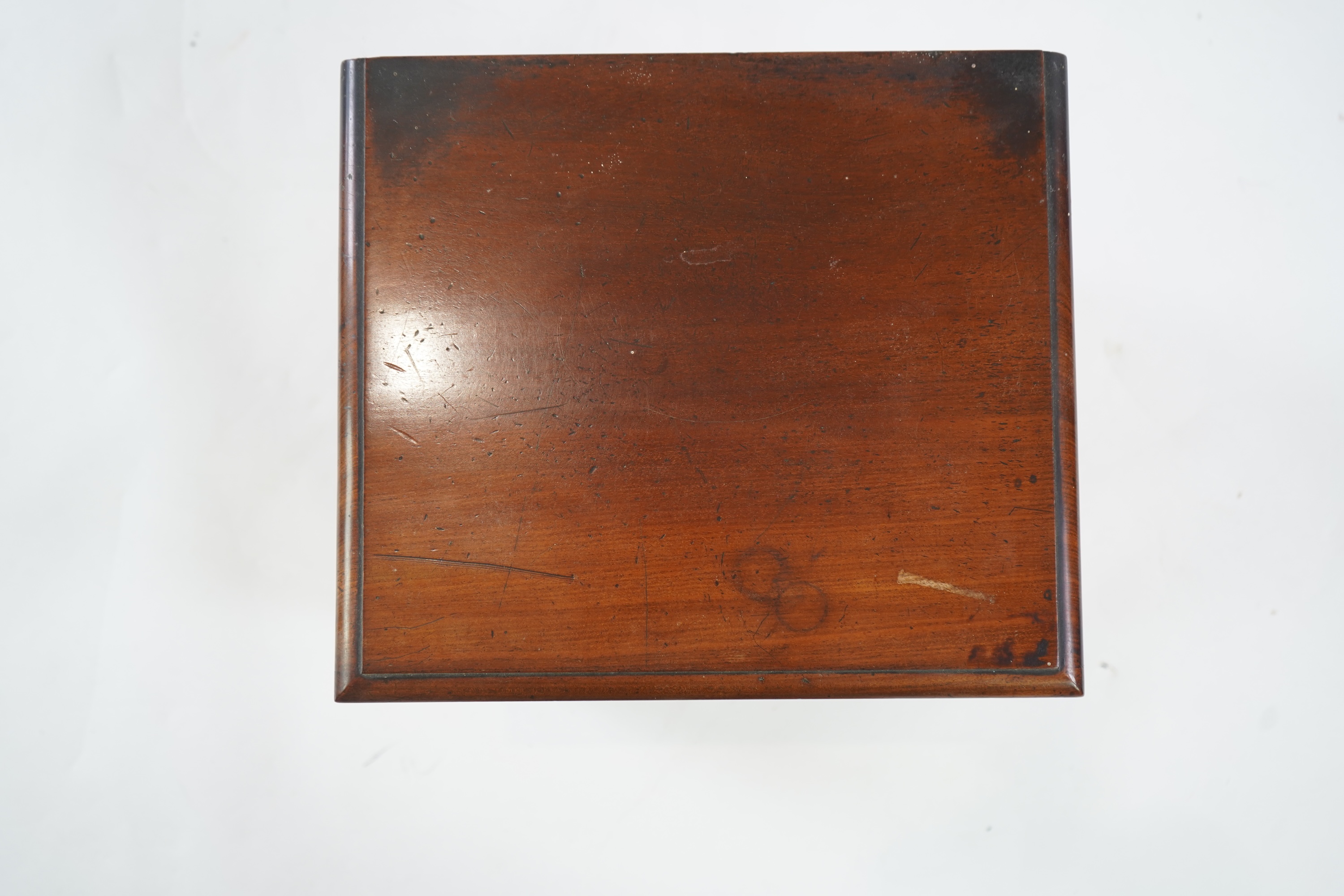 A George IV mahogany table top collectors cabinet
